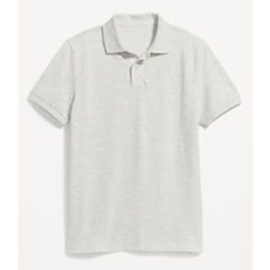 (3) Short Sleeve Golf Polo Shirt:  Two Button.  Ribbed Collar.  New